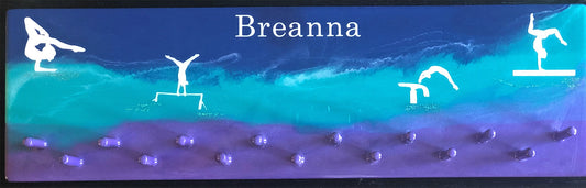 Custom Beach Style Medal Award Hanger Purple Sand