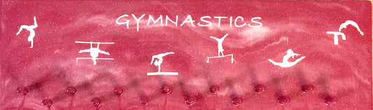 Custom Medal Award Hanger Pink Dazzle Waves