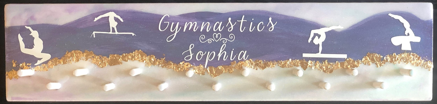 Custom Medal Award Hanger Purple Dunes