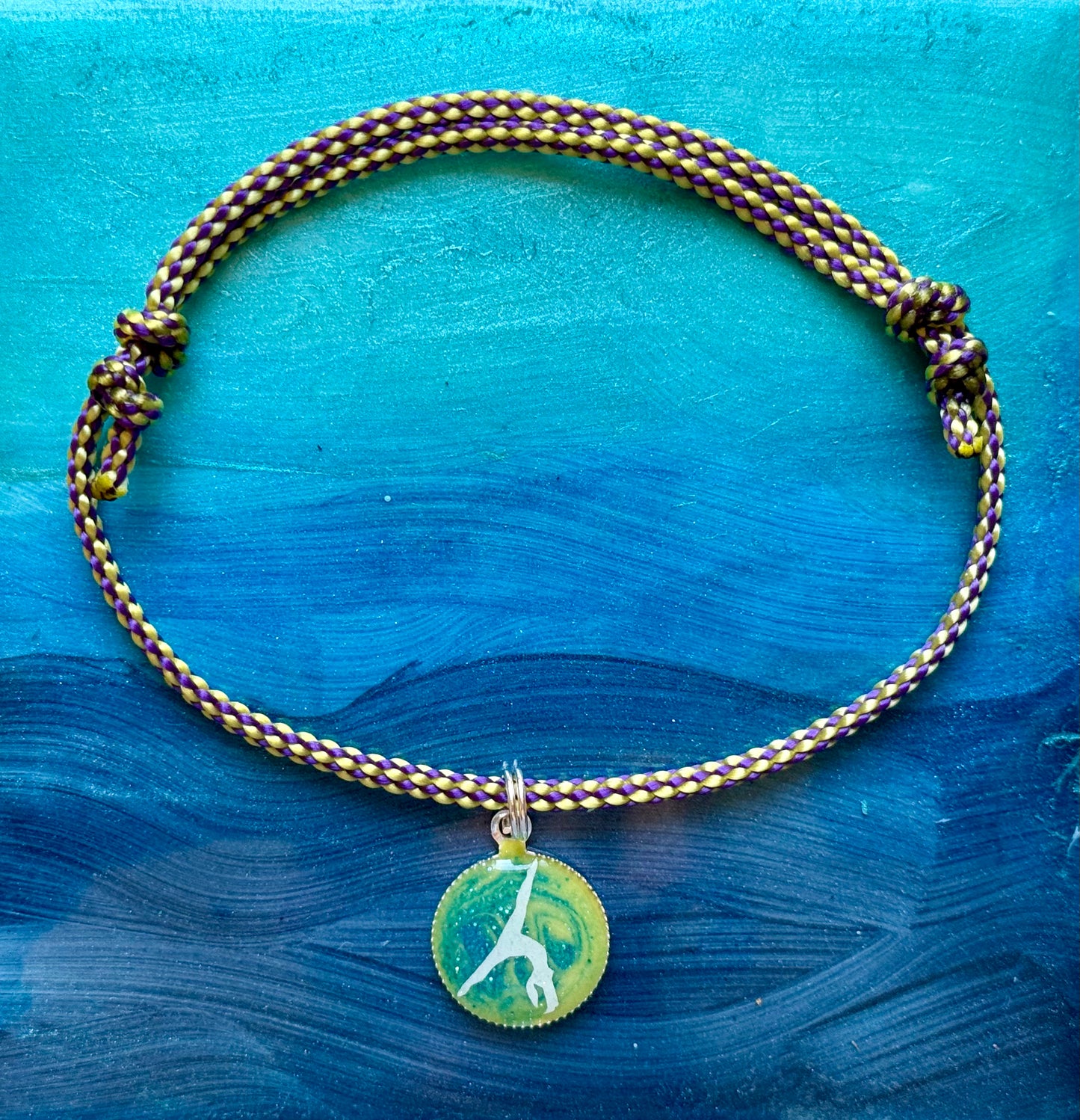 Sliding Bracelet ~ Small 1/2" pendant with custom silhouette, glow in the dark or non glow